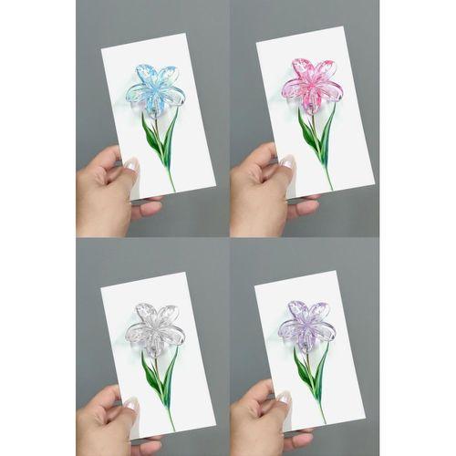 100 Adet Şeffaf Renkli Lotus Toka 6 cm Kına Seti