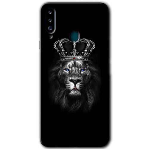 Galaxy A20s Kılıf HD Desen Baskılı Arka Kapak - King Lion