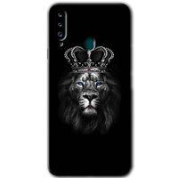 Galaxy A20s Kılıf HD Desen Baskılı Arka Kapak - King Lion