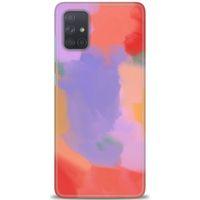 Samsung Galaxy A71 Kılıf HD Baskılı Kılıf - Kırmızı + Tam Ekran Koruyucu