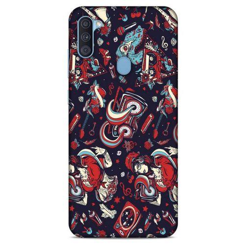 Retro (6) Desen Silikon Kılıf Renkli Samsung Galaxy A11 Kılıf