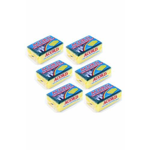 6 adet Jumbo Boy Endüstriyel Çok Amaçlı Bulaşık Süngeri  13x8x4 cm