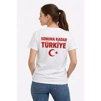 TÜRKİYE Ay Yıldız Baskılı Taraftar Forma T-Shirt - Beyaz