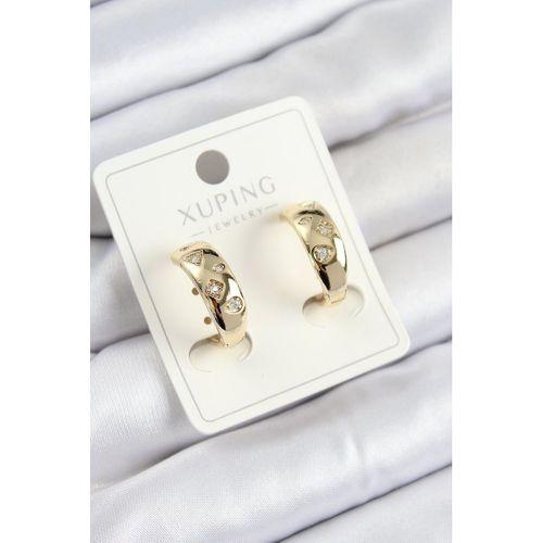 Xuping Zirkon Taşlı Halka Model Gold Renk Kadın Küpe