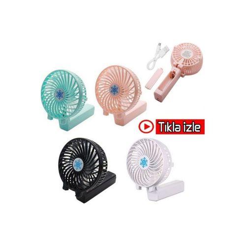 Mini Usb Katlanır Taşınabilir Şarjlı Vantilatör El Fanı Masaüstü Soğutucu Serinletici Fan