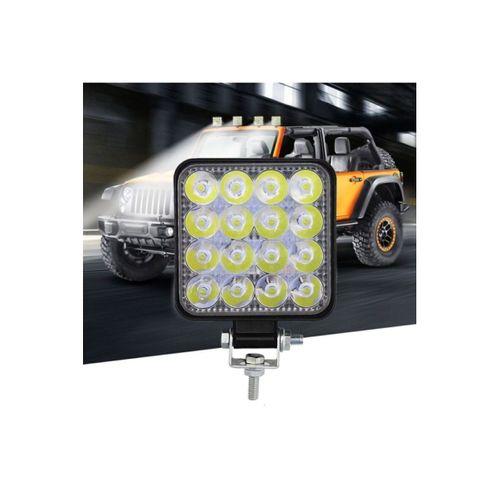 Off Road Sis Gündüz Farı Çalışma Lambası 8,5x8,5cm Kare 16 Led Traktör Kamyon Iş Makinesi