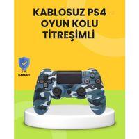 Ps4 Uyumlu Kablosuz Oyun Kolu Ergonomik Çift Titreşimli