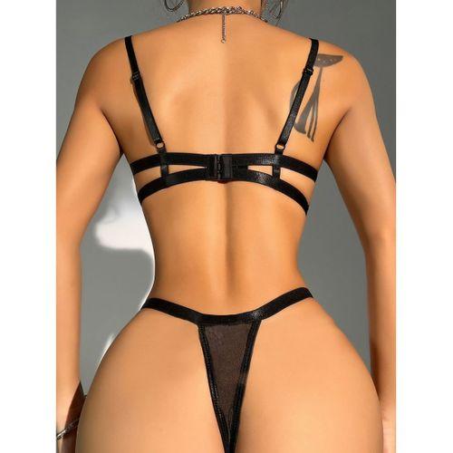 Kadın Siyah Midye Sütyen Takım