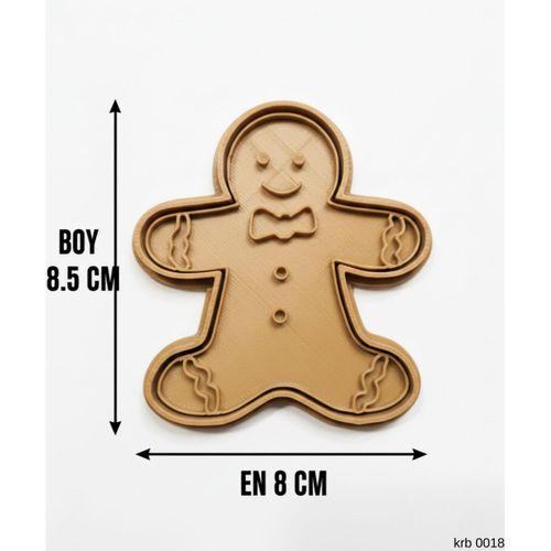 Gingerbread Adam Zencefilli Adam Sekillendirici Kalip Kurabiye Hamur Kesici Oyun ve Seker Hamuru Seti