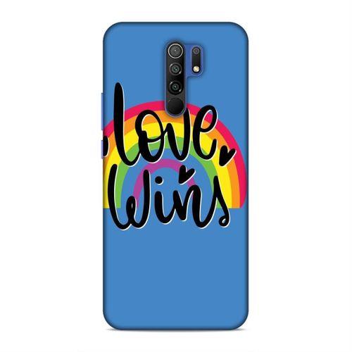 Xiaomi Redmi 9 Kılıf Lgbt Love Wins Mavi Arka Kapak Silikon Koruma Full Koruyucu