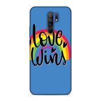 Xiaomi Redmi 9 Kılıf Lgbt Love Wins Mavi Arka Kapak Silikon Koruma Full Koruyucu