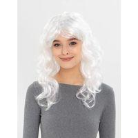 Beyaz Renk Kahküllü Dalgalı Uzun Parti Peruğu