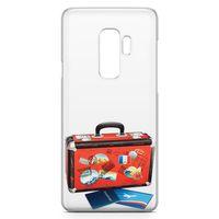 Samsung Galaxy S9 Plus Kılıf Turistik Valiz Arka Kapak Koruma Desenli Full Koruyucu