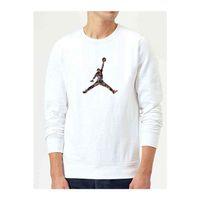 Basketball Baskılı Beyaz Erkek Sweatshirt