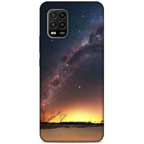 Lopard Xiaomi Mi 10 Lite Uyumlu Kılıf Gece'S (30) Silicone Case Sarı Lacivert