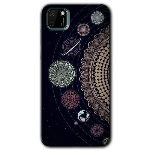 Potkal Hediye Fabrikası Huawei Y5P Kılıf HD Desen Baskılı Arka Kapak - Gezegen Döngüsü