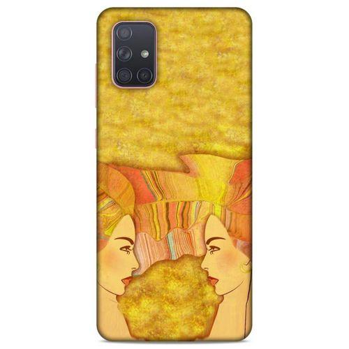 Lopard Samsung Galaxy A71 Uyumlu Kılıf Sürreal Yüzler ♀ (16) Kalın Kılıf Desenli