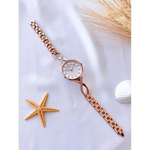 BLKT.2.617 Revello Elite Model Bronz/Rose Özel Renk 30 Mt Su Geçirmez+Bileklik Lady Wristwatch