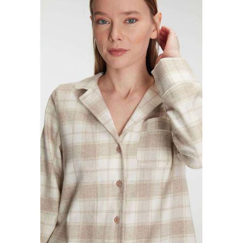 Pamuklu Uzun Kol Gömlek Pantolon Pijama Takımı