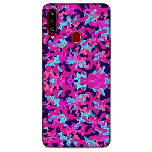 Samsung Galaxy A20s Uyumlu Kılıf Pembe Delisi (33) Hybrid Kılıf Kamuflaj