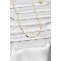 CM 14K Gold Renk Bar Zincir Model 60 cm Kadın Kolye