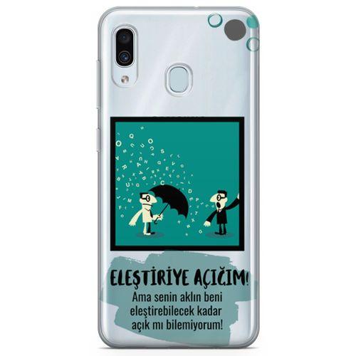 Samsung Galaxy A20 Kılıf Eleştriye Açığım Arka Kapak Koruma Desenli Full Koruyucu
