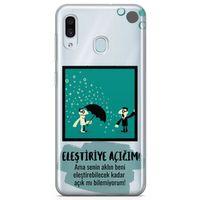 Samsung Galaxy A20 Kılıf Eleştriye Açığım Arka Kapak Koruma Desenli Full Koruyucu