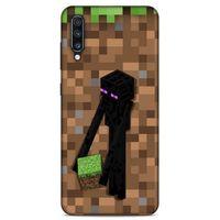 Lopard Samsung Galaxy A70 Uyumlu Kılıf PiXel (26) Tpu Silikon Kılıf Kahverengi MC