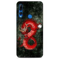 Huawei Y9 Prime 2019 Kılıf Dragons (23) Ultra Koruma Kılıfı Tatoo Kırmızı Ejderha