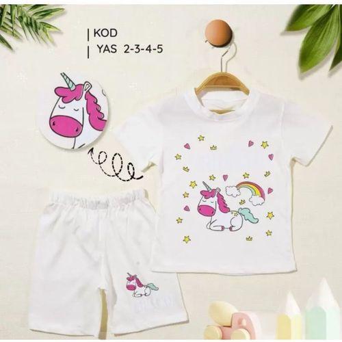 2/5 Yaş Unicorn Baskılı Çocuk Takımı