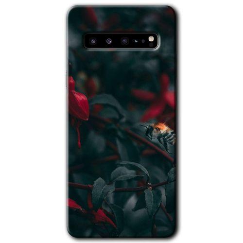 Galaxy S10 Plus Kılıf HD Desen Baskılı Arka Kapak - Avcı Arı + Kırılmaz Cam