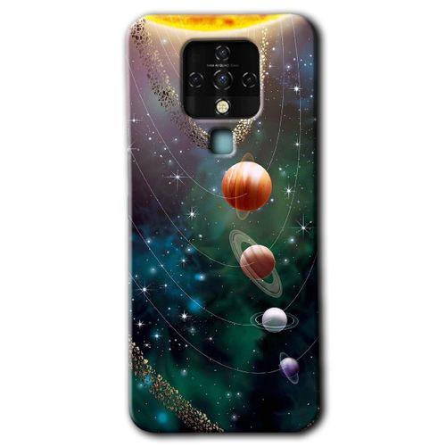 Tecno Camon 16 Kılıf HD Desen Baskılı Arka Kapak - Cosmos + Kırılmaz Cam