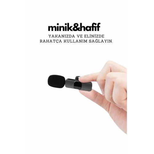 Type-c Çiftli Kablosuz Yaka Mikrofonu Seti - Youtube, Tiktok, Vlog Ve Canlı Yayınlar İçin Telefon Uyumlu Çift Mikrofon