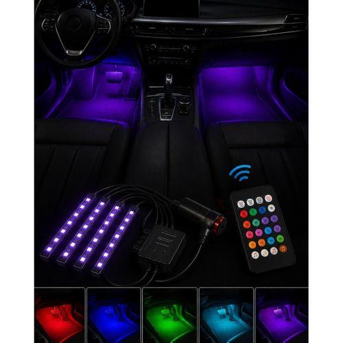 Rgb Araç İçi Şerit Led Seti Müzik Kontrollü Ambiyans Aydınlatma