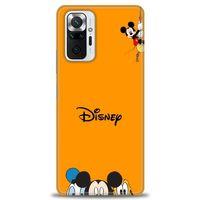 Xiaomi Redmi Note 10 Pro Kılıf HD Baskılı Kılıf - Turuncu Disney + Tam Ekran Koruyucu
