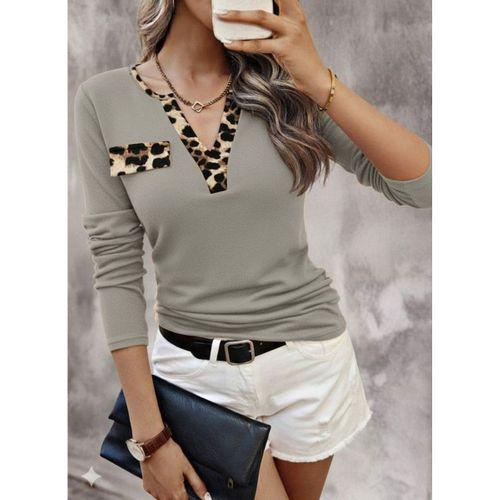 Kadın Uzun Kollu V Yakalı Kaşkorse Bluz