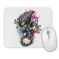 Skull On Skateboard Mouse Pad