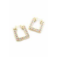 Kare Nazar Küpe - Altın