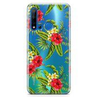 Huawei P20 Lite 2019 Kılıf Bodrum Çiçekleri Arka Kapak Koruma Desenli Full Koruyucu
