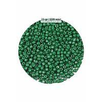 Koyu Yeşil Renk 4 mm Yaklaşık 220 adet/20 gram Cam Boncuk Oya Yazma Bileklik ve Kolye