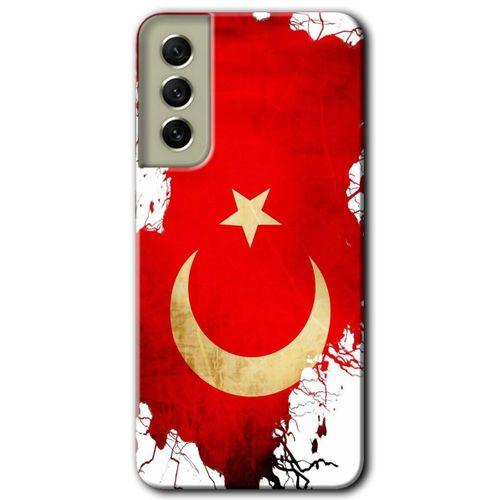 Samsung Galaxy S21 FE HD Baskılı Kılıf + 9D Tam Ekran Koruyucu - Türkiyem