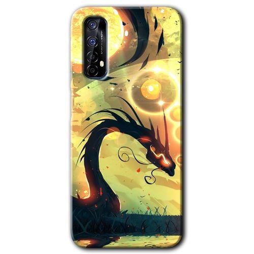 Realme 7 Kılıf HD Desen Baskılı Arka Kapak - Digital Dragon + Kırılmaz Cam