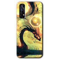 Realme 7 Kılıf HD Desen Baskılı Arka Kapak - Digital Dragon + Kırılmaz Cam