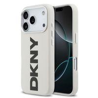 Apple iPhone 17 Pro Kılıf DKNY Orjinal Lisanslı M-safe Şarj Özellikli PU Büyük Dikey Logolu Kapak