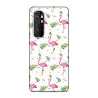 Xiaomi Mi Note 10 Lite Kılıf Flamingo Pembe Arka Kapak Silikon Koruma Full Koruyucu