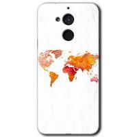 General Mobile GM 8 HD Baskılı Kılıf + 9D Tam Ekran Koruyucu - Dünya Haritası