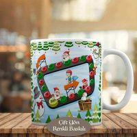 Yılbaşı, Noel Baba Ve Mutlu Çocuk Kupa Bardak Hediyelik-6399
