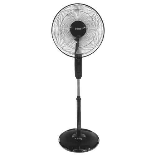 EVEREST FAN11, SİYAH, CoolAir, 3 Kademeli Hız, 40cm 5 Kanat Pervane ve Çerçeve, 45W, Otomatik Salınım, Yükseklik Ayarlı Vantilatör