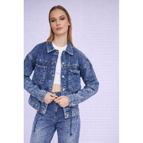 ÖZEL KOLEKSİYON BAĞLAMA DETAYLI DENİM CEKET (AG-3006)