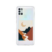 Samsung A21S Ay Dere Desenli Premium Şeffaf Silikon Kılıf